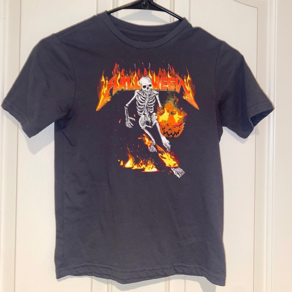 Dark grey Halloween Cropped T-Shirt